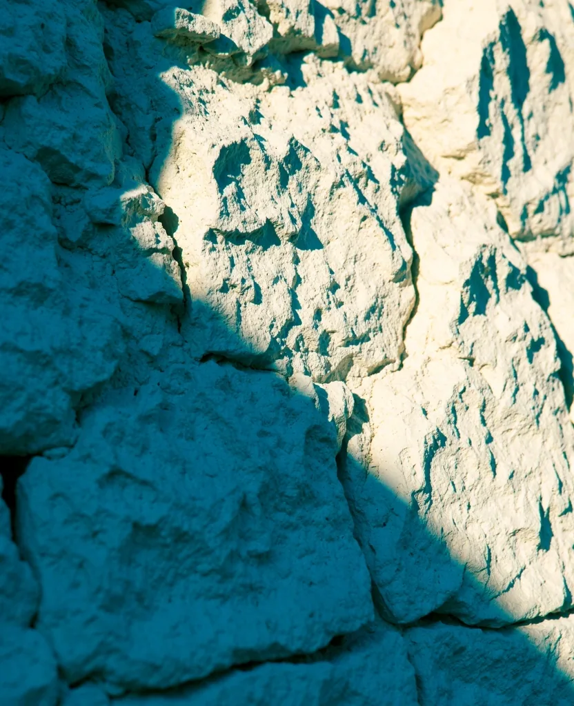 Textured stone representing structural stability